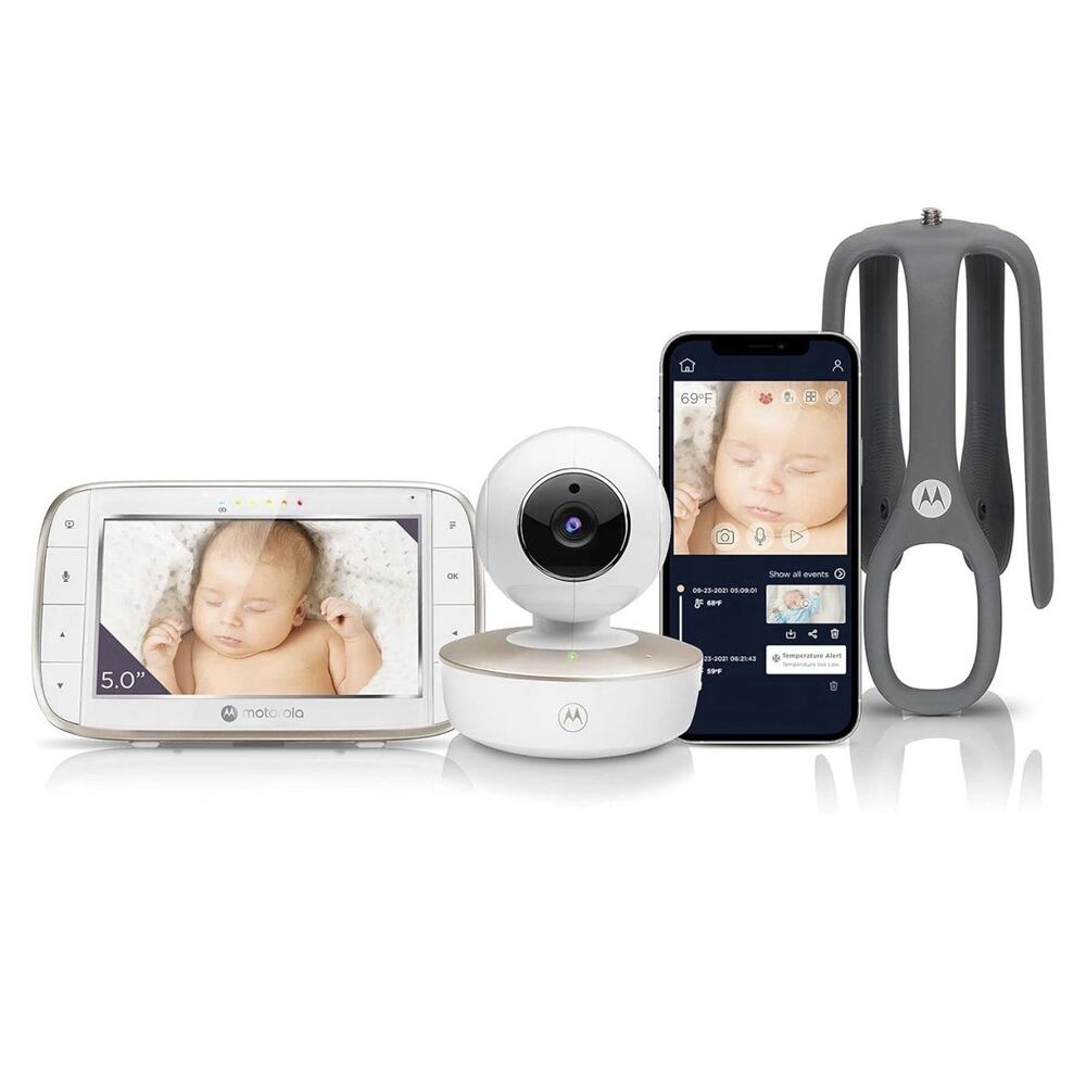 Motorola VM855 Portable Wi-Fi Video Baby Monitor with Flexible Crib Mount